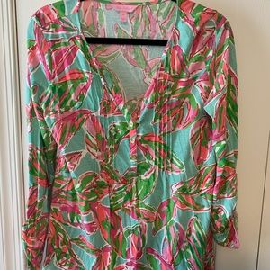 Lilly Pulitzer Shirt w/ Gold Buttons - In The Vias